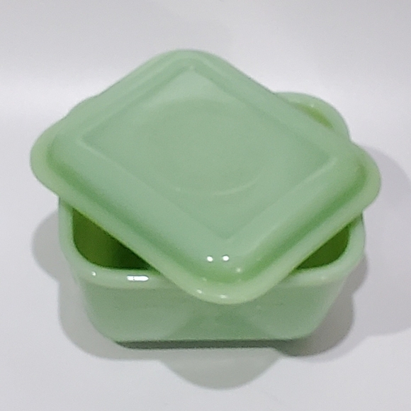 Anchor Hocking Other - 5 1/4" Philbe Jade Ite Refrigerator Jar & Lid by Anchor Hocking Jadeite #1